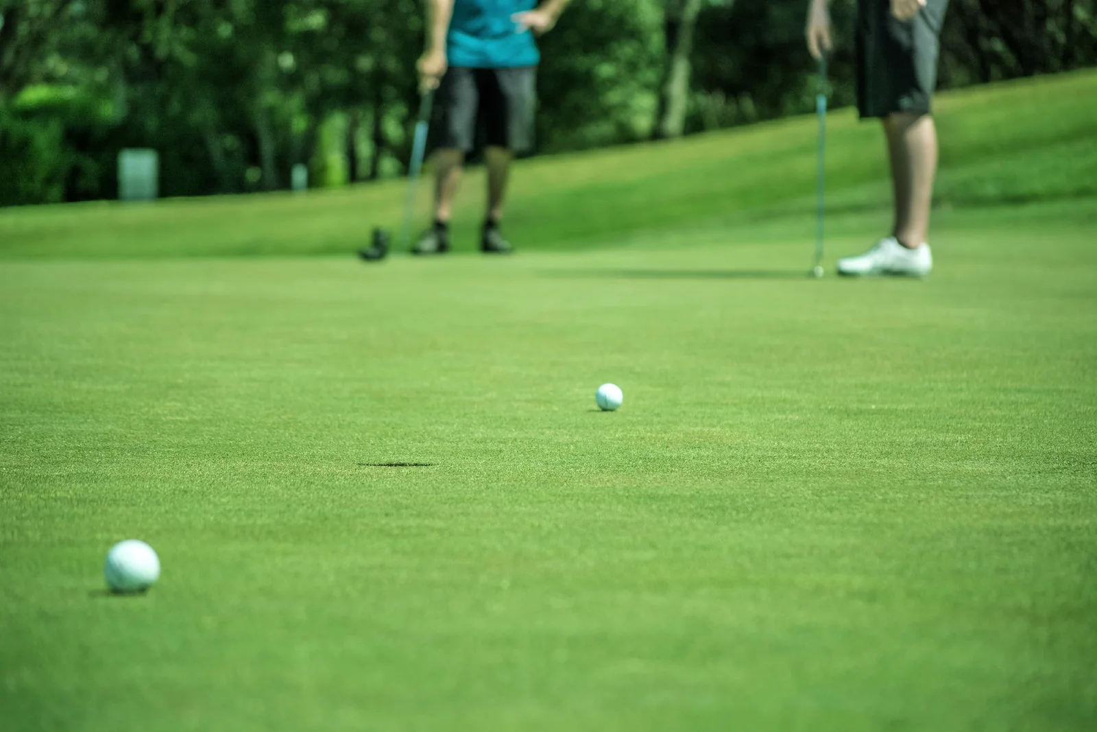 A manicured putting green on the Zellwood Station golf course